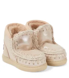 Bottes en cuir métallisé Bottes en cuir métallisé