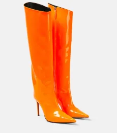 Bottes en cuir verni