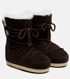 Bottines après-ski EVX en daim et shearling