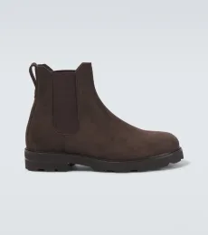 Bottines Chelsea en daim et cuir