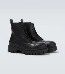 Bottines Combat Strike en cuir