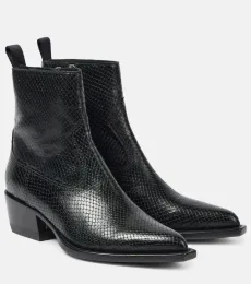 Bottines Debbie en cuir embossé Bottines Debbie en cuir embossé