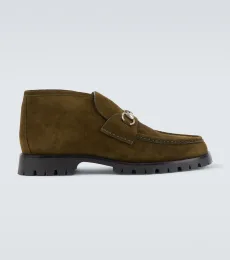 Bottines Horsebit en daim