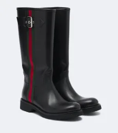 Bottines Web Stripe en cuir Bottines Web Stripe en cuir