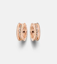 Boucles d'oreilles B.zero1 en or rose 18 ct et diamants Boucles d'oreilles B.zero1 en or rose 18 ct et diamants