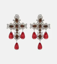 Boucles d'oreilles clip Cross à ornements Boucles d'oreilles clip Cross à ornements