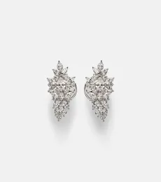 Boucles d'oreilles en or blanc 18 ct et diamants