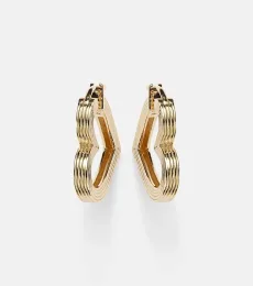 Boucles d'oreilles Flutted Heart en or 14 ct