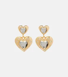 Boucles doreilles Heart à cristaux Boucles doreilles Heart à cristaux