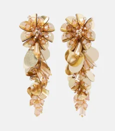 Bouquet embellished drop clip-on earrings Bouquet embellished drop clip-on earrings