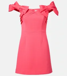 Bow-detail crêpe minidress Bow-detail crêpe minidress
