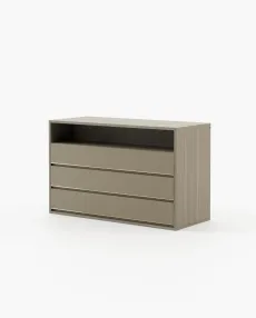 BOWEN Set of Chest of Drawers Aged Oak Veneer Matte BOWEN Set of Chest of Drawers Aged Oak Veneer Matte
