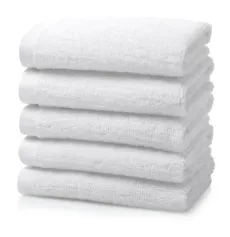 Box of 1200 White Egyptian Double Yarn Cotton Large Face Cloths 600 GSM 33x33cm Box of 1200 White Egyptian Double Yarn Cotton Large Face Cloths 600 GSM 33x33cm