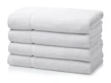 Box of 48 White Egyptian Double Yarn Cotton Hand Towels 600 GSM 50x90cm Box of 48 White Egyptian Double Yarn Cotton Hand Towels 600 GSM 50x90cm