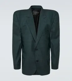 Boxy checked wool blazer Boxy checked wool blazer