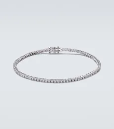 Bracelet en or blanc 14 ct et diamants Bracelet en or blanc 14 ct et diamants