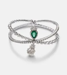 Bracelet Reign Supreme en or blanc 18 ct, diamants et émeraude Bracelet Reign Supreme en or blanc 18 ct, diamants et émeraude