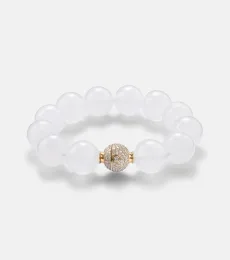 Bracelet Riviera Orb en or 18 ct, pierre de lune et diamants