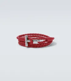 Bracelet T en cuir tressé Bracelet T en cuir tressé