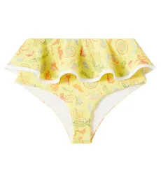 Braga de bikini Bumby Aman estampada con volantes
