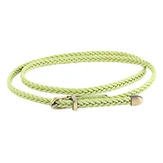 Braided Belt Women's Pin Buckle Vintage Casual Thin Belt Waist Rope Decorative Dress Shirt Small Bel