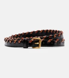 Braided leather belt