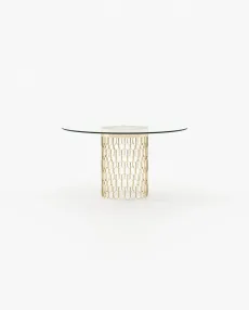 BRENDA Dining & Bar Table Clear Mirror