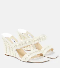 Bridal Sacoria 85 embellished wedge mules Bridal Sacoria 85 embellished wedge mules