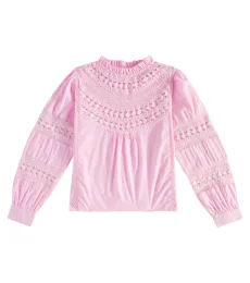 Broderie anglaise cotton blouse