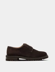 Brown Derby Shoe Suede Plain Men's Brown Derby Shoe Suede Plain Men's