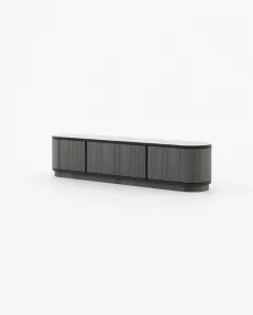 BROWN Media Unit Grey Eucalyptus Veneer Matte