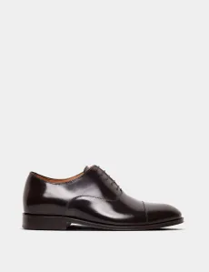 Brown Oxford Shoe Polido Calf Leather Plain Men's Brown Oxford Shoe Polido Calf Leather Plain Men's
