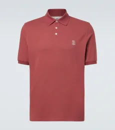 Brunello Cucinelli Logo cotton pique polo shirt