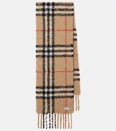 Burberry Check alpaca and wool-blend scarf Burberry Check alpaca and wool-blend scarf