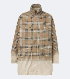 Burberry Check cotton gabardine parka Burberry Check cotton gabardine parka