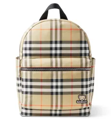 Burberry Check leather-trimmed backpack Burberry Check leather-trimmed backpack