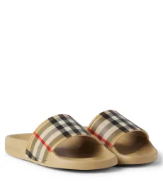 Burberry Check slides Burberry Check slides