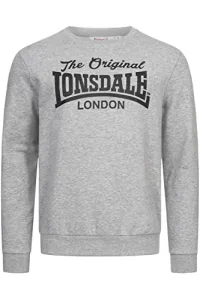 BURGHEAD Men's Crew Neck Sweatshirt Regular Fit, Marl Grey/Black, BURGHEAD Men's Crew Neck Sweatshirt Regular Fit, Marl Grey/Black,