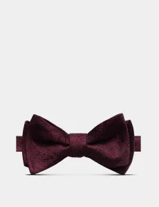 Burgundy Paisley Silk Bow Tie Self Tie Men's Burgundy Paisley Silk Bow Tie Self Tie Men's