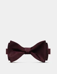 Burgundy Repp Silk Bow Tie Self Tie Plain Men's Burgundy Repp Silk Bow Tie Self Tie Plain Men's