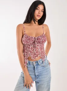 Butterfly Ditsy Cami Top RED PATTERN Butterfly Ditsy Cami Top RED PATTERN