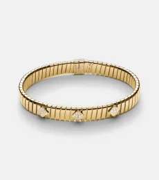 Bvlgari Tubogas 18kt gold bracelet with diamonds Bvlgari Tubogas 18kt gold bracelet with diamonds