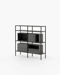 BYLOT Bookcase & Shelving Grey Eucalyptus Veneer Matte BYLOT Bookcase & Shelving Grey Eucalyptus Veneer Matte