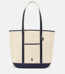 Cabas en toile et cuir Cabas en toile et cuir