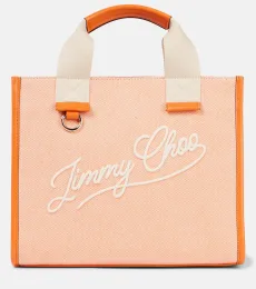 Cabas en toile et cuir à logo Cabas en toile et cuir à logo