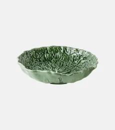 Cabbage earthenware salad bowl