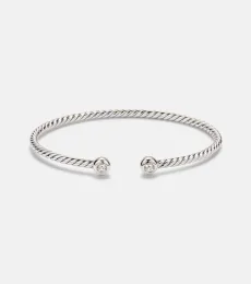 Cable Flex Micro 925 sterling silver bracelet with diamonds Cable Flex Micro 925 sterling silver bracelet with diamonds