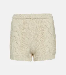 Cable-knit cashmere shorts Cable-knit cashmere shorts