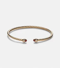 Cablespira Flex 18kt gold cuff bracelet with garnets and diamonds Cablespira Flex 18kt gold cuff bracelet with garnets and diamonds