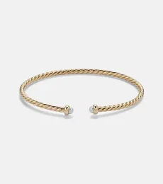 Cablespira Flex Micro 18kt gold cuff bracelet with pearls Cablespira Flex Micro 18kt gold cuff bracelet with pearls